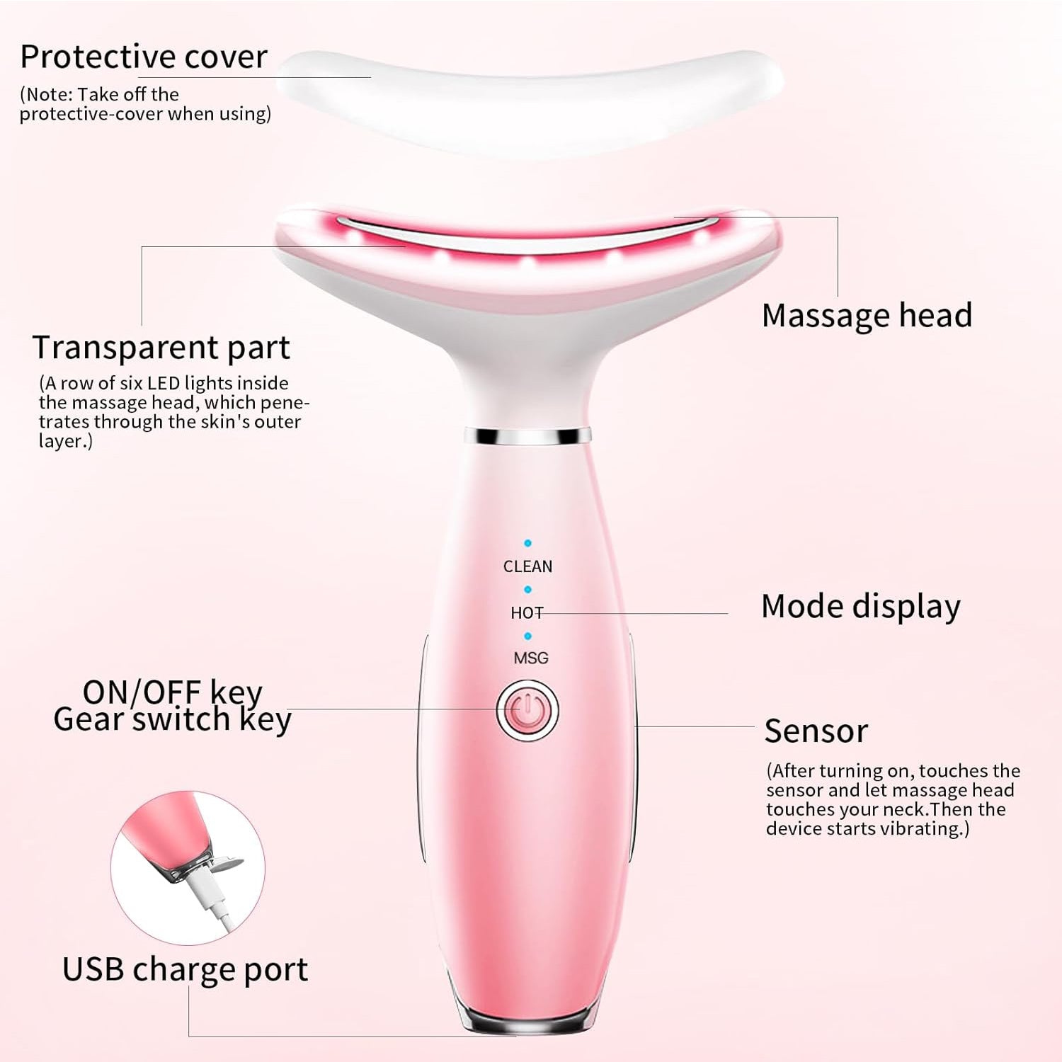 NOORWA 3-in-1 Face and Neck Massager - Image 3